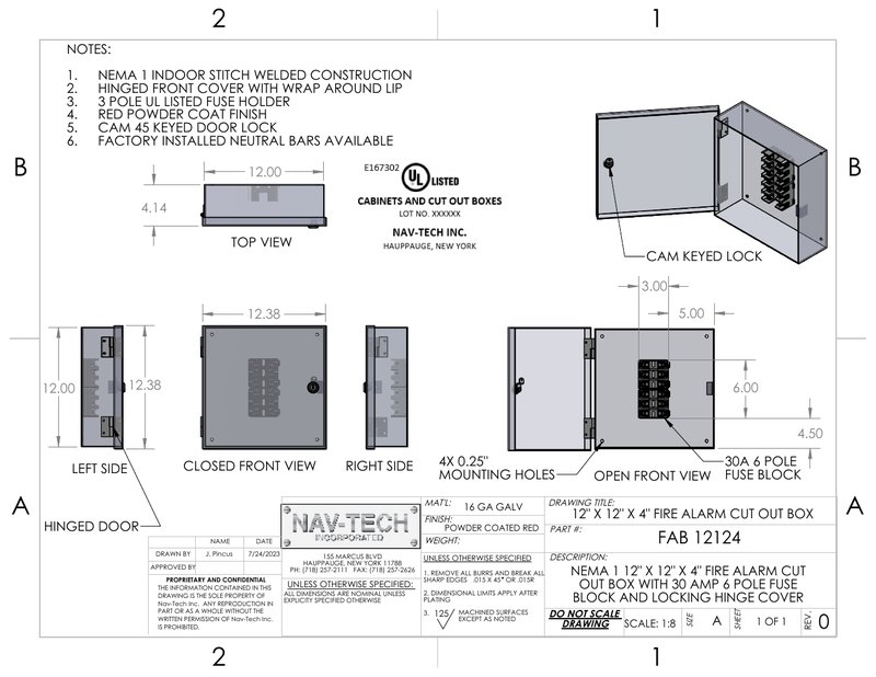 12124 FAB Enclosure drawing